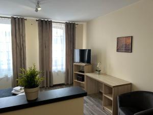 Televízia a/alebo spoločenská miestnosť v ubytovaní H-T-L Apartamenty Junior