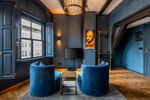 A seating area at CTY Books