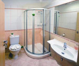 Koupelna v ubytování Penzion Hacienda Ranchero