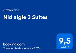 a blue rectangle with the words nid angle suites on it at Nid aigle 3 Suites in Rio de Janeiro