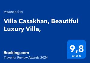 a screenshot of a cell phone with the words ville casakhan beautiful at Villa Casakhan, Beautiful Luxury Villa, in Marbella
