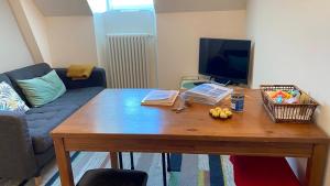 Posezení v ubytování Villa la Korrigane vue mer cuisine privée