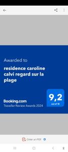 Fotografie z fotogalerie ubytování T2 VUE MER accès plage v destinaci Calvi