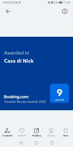 a screenshot of the casa clix website at Casa di Nick in Trapani