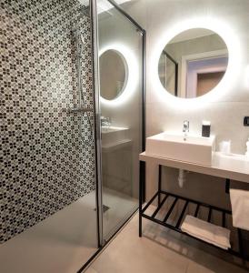 Koupelna v ubytování Hotel Posta