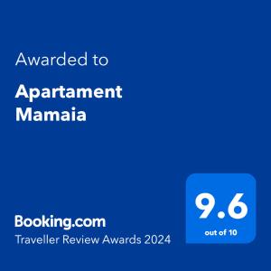 ママイアにあるApartament Mamaiaの契約母に授与された携帯電話のスクリーンショット