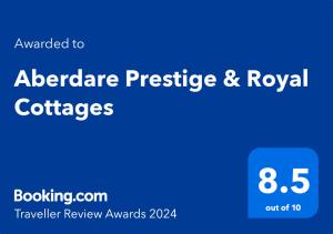 een screenshot van de website voor prestige en koninklijke certificaten bij Aberdare Prestige & Royal Cottages in Nanyuki