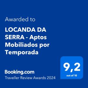 Un certificat, premiu, logo sau alt document afișat la LOCANDA DA SERRA - Aptos Mobiliados por Temporada