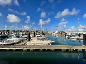 a group of boats docked in a marina at HOSTAL LA CRUZ 1872 in Chipiona