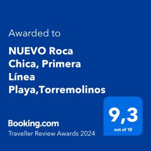 トレモリノスにあるNUEVO Roca Chica, Primera Línea Playa,Torremolinosの携帯電話のスクリーンショット