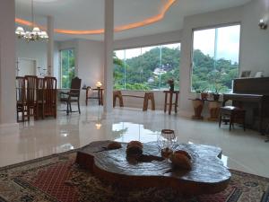 Χώρος καθιστικού στο Casa da pedra