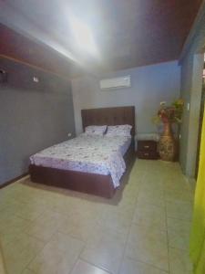een slaapkamer met een bed in een kamer bij Zona de Piratas 