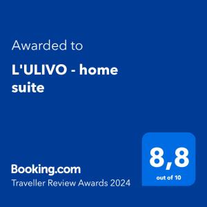 Certificat, premi, rètol o un altre document de L'ULIVO - home suite