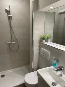 Koupelna v ubytování Hotel Meyer