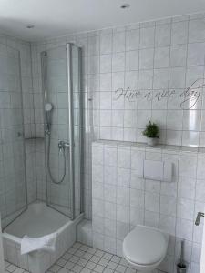 Koupelna v ubytování Hotel Meyer