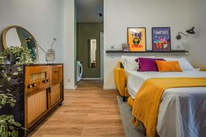 Postel nebo postele na pokoji v ubytování Depero di TSS' - Nuova Sauna infrared, FREE Parking, vicino al MART, Supermercato, Ristoranti