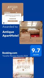 a flyer for an airplane authorized therapeutic review awards at Antique ApartHotel in Alba Iulia