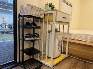 Postel nebo postele na pokoji v ubytování 水旅居露營車