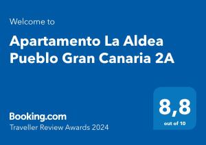 uma imagem de theendaraho la alica puglia gram canariaa em Apartamento La Aldea Pueblo Gran Canaria 2A em San Nicolás
