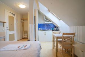 Kuchyň nebo kuchyňský kout v ubytování Kongo Hotel