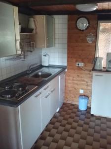 a kitchen with a sink and a counter top at Haus Biggi - Ferienwohnung Säntis in Weiler-Simmerberg