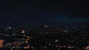 a view of a city at night at Fraser Place Antasya Istanbul in Istanbul