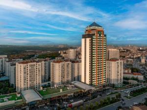 Nespecifikovaný výhled na destinaci Istanbul nebo výhled na město při pohledu z hotelu