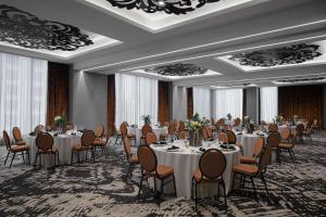 a rendering of a banquet room with tables and chairs at Hotel Fraye Nashville, Curio Collection By Hilton in Nashville