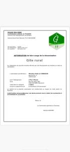 Certifikát, hodnocení, plakát nebo jiný dokument vystavený v ubytování 2pas2meuse