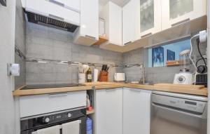 Kuchyň nebo kuchyňský kout v ubytování 3 Bedroom Amazing Home In Fréjus