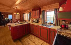 Η κουζίνα ή μικρή κουζίνα στο Awesome Home In Venabygd With Sauna