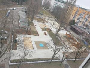 an aerial view of a park in a city at Jonny room in Trnávka