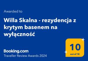 uma imagem de um telemóvel com o texto queria winka yakka re em Willa Skalna - rezydencja z krytym basenem na wyłączność em Bielsko-Biala