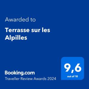 Terrasse sur les Alpilles tanúsítványa, márkajelzése vagy díja