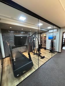 Fitness centrum a/nebo fitness zařízení v ubytování Hotel São Mateus
