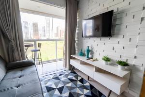 Televiisor ja/või meelelahutuskeskus majutusasutuses Ap 20%off, 100m Estação Metro, Garagem, Piscina, Jr Catito