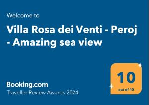 a screenshot of the villa rosa del venturi pertaining to an amazing at Villa Rosa dei Venti - Peroj - Amazing sea view in Peroj