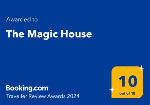 Certifikát, hodnocení, plakát nebo jiný dokument vystavený v ubytování The Magic House