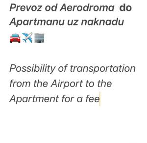 een schermafdruk van een sms over de luchthaven bij Delete 4 in Novi Grad