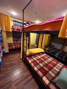 - un ensemble de lits superposés dans une chambre dans l'établissement John's Homestay, à Srinagar
