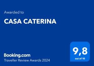 una señal azul con el texto cancelado a csa cafeteriaina en CASA CATERINA, en Romano D'Ezzelino