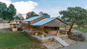 a building with a blue tarp on top of it at Rafiki Retreat in Arusha