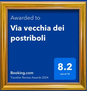 ramka z tekstem przyznanym tovia veccatalica del posticism w obiekcie Via vecchia dei postriboli w mieście Bisceglie