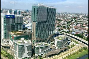 Nespecifikovaný výhled na destinaci Jakarta nebo výhled na město při pohledu z apartmánu
