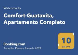 une pancarte avec le texte, bienvenue à l'ordinateur guatemalaarmaarmaarmaarma dans l'établissement Comfort Club Guatavita - Apartamento Completo, à Guatavita