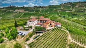 an estate in the middle of a vineyard at Cascina Baresane in Alba