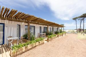 a house with a pergola and a patio with plants at Tio Tom - All Inclusive in Punta del Este