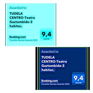 a screenshot of a cell phone with the tivo tivo tacitus at TUDELA CENTRO-Teatro Gaztambide-3 habitac. in Tudela