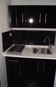 Kuchyň nebo kuchyňský kout v ubytování Crystal Suites