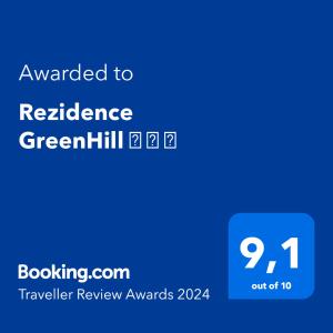 ใบรับรอง รางวัล เครื่องหมาย หรือเอกสารอื่น ๆ ที่จัดแสดงไว้ที่ Rezidence GreenHill ⃰ ⃰ ⃰